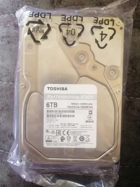 هارددیسک اینترنال توشیبا X300 6TB (کارکرده)