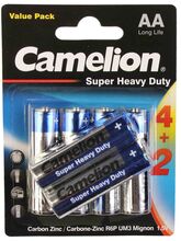 باتری قلمی کملیون مدل  Super Heavy Duty AA بسته 6 عددی gallery0