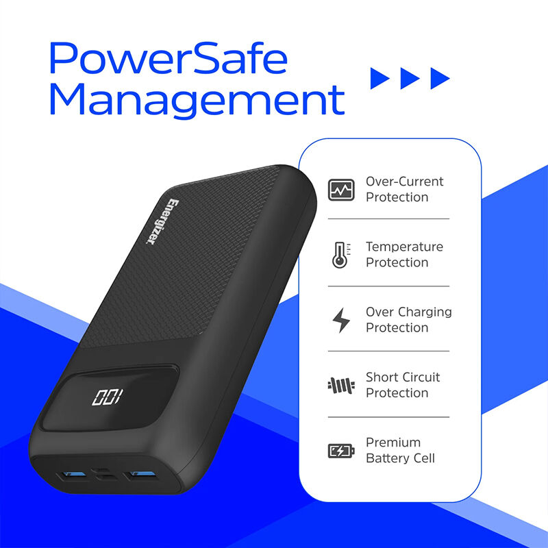 پاور بانک انرجایزر PowerSafe 20W PD مدل  Energizer UE20063PQ ظرفیت 20000 میلی آمپر سه پورت به همراه کابل USB-C gallery8